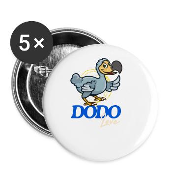 amical Dodo Love - Lot de 5 grands badges (56 mm) - blanc - Devant