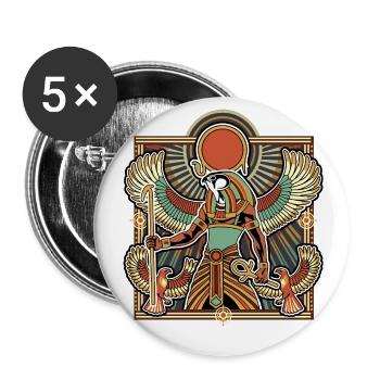 RA Gott der Sonne ÄGYPTEN - Buttons groß 56 mm (5er Pack) - Weiß - Vorne