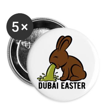 Easter Bunny Puking - Dubai Easter - Easter - Buttons large 2.2''/56 mm (5-pack) - white - Front