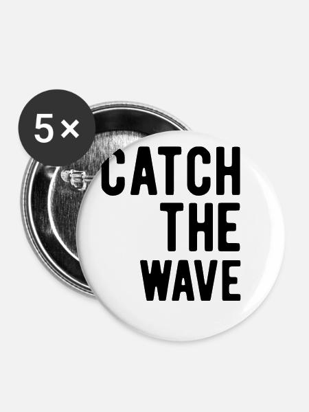 Catch the Wave - Buttons groß 56 mm (5er Pack) - Weiß