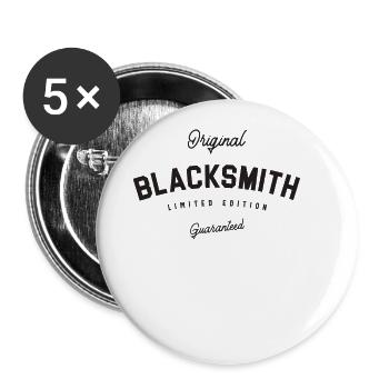 Forgeron Drôle Titre du poste Profession - Lot de 5 grands badges (56 mm) - blanc - Devant
