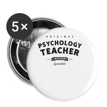 Psychology Teacher Funny Job Title Profession - Buttons large 2.2''/56 mm (5-pack) - white - Front