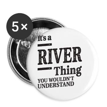 C’est un nom personnalisé de River Thing - Lot de 5 grands badges (56 mm) - blanc - Devant