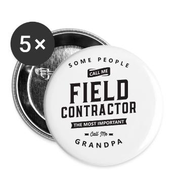 Field Contractor Lustige Berufsbezeichnung - Buttons groß 56 mm (5er Pack) - Weiß - Vorne