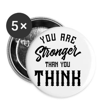 You are stronger than you think - Buttons large 2.2''/56 mm (5-pack) - white - Front