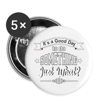 Dire, Drôles de dictons - Lot de 5 grands badges (56 mm) - blanc - Devant