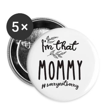 I'm That Mommy - Mother - Buttons large 2.2''/56 mm (5-pack) - white - Front