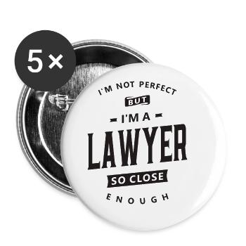 Lawyer Funny Job Occupation - Buttons large 2.2''/56 mm (5-pack) - white - Front