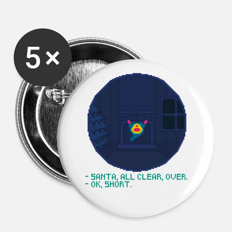 DIE NACHT - Buttons groß 56 mm (5er Pack) - Weiß