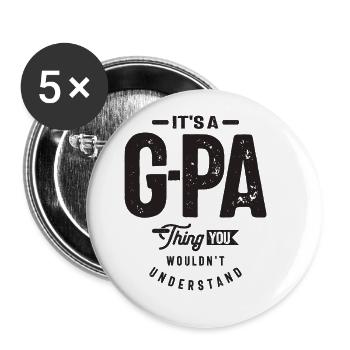 It's a G-Pa Thing Funny Dad Grandpa - Buttons large 2.2''/56 mm (5-pack) - white - Front