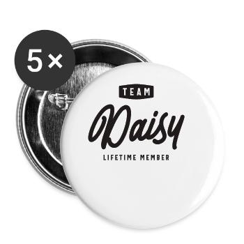 Daisy Name Personalized Birthday Name Daisy - Buttons large 2.2''/56 mm (5-pack) - white - Front