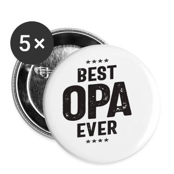 Show Your Love for Grandpa with Best Opa Ever - Buttons large 2.2''/56 mm (5-pack) - white - Front