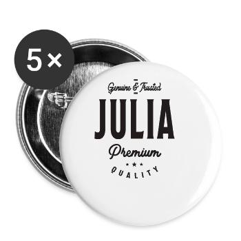 Julia Genuine & Trusted - Buttons large 2.2''/56 mm (5-pack) - white - Front