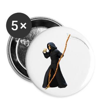 Coffee to go for death - Buttons large 2.2''/56 mm (5-pack) - white - Front