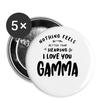 I Love You Gamma - Mother's Day - Buttons large 2.2''/56 mm (5-pack) - white - Front