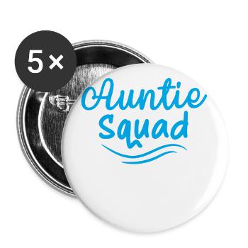 Aunt Aunts Titas Family Matching - Buttons large 2.2''/56 mm (5-pack) - white - Front