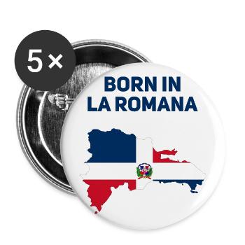La Romana Dominican Republic - Buttons large 2.2''/56 mm (5-pack) - white - Front