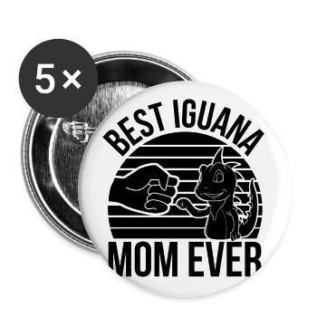 Iguanas - Buttons large 2.2''/56 mm (5-pack) - white - Front