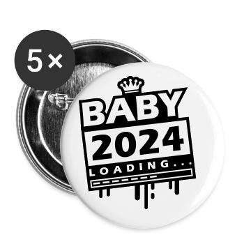 Baby 2024 Loading - Buttons large 2.2''/56 mm (5-pack) - white - Front