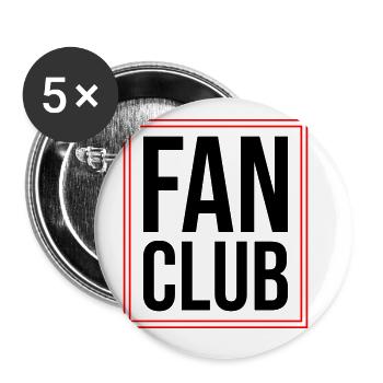 Fan Club - Buttons large 2.2''/56 mm (5-pack) - white - Front
