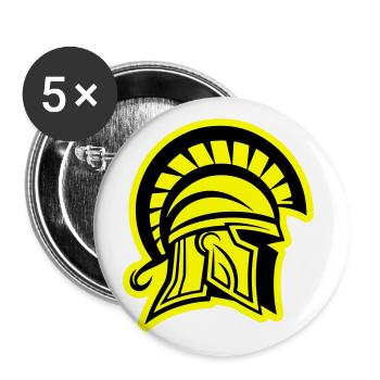 Spartan Head Warrior Sparta Helmet - Buttons large 2.2''/56 mm (5-pack) - white - Front