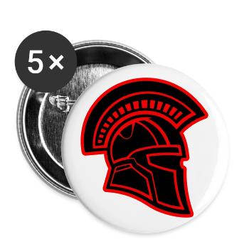 Spartan Head Warrior Sparta Helmet - Buttons large 2.2''/56 mm (5-pack) - white - Front
