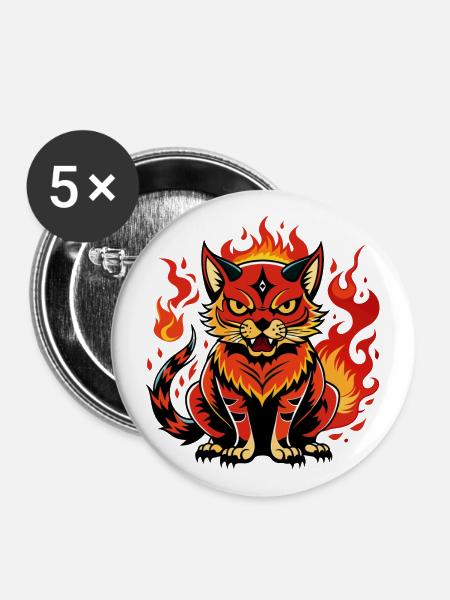 CAT - Buttons large 2.2''/56 mm (5-pack) - white
