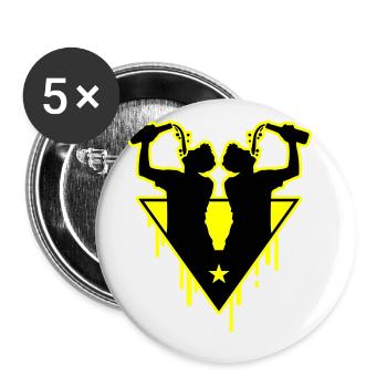 Bouteille de l’équipe Drinker - Lot de 5 grands badges (56 mm) - blanc - Devant