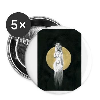 Dark Medusa - Buttons large 2.2''/56 mm (5-pack) - white - Front