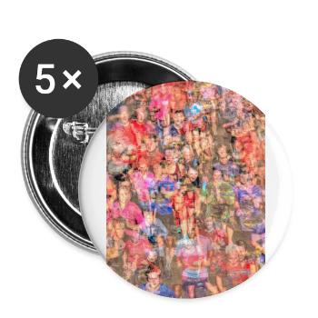 Läufer auf dem Bremen-Marathon abstrakt, Bremen, - Buttons groß 56 mm (5er Pack) - Weiß - Vorne