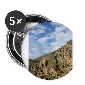Mountain Mountains Mountain Landscape Poster - Buttons large 2.2''/56 mm (5-pack) - white - Front