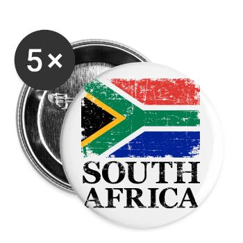 Afrique du Sud - Lot de 5 grands badges (56 mm) - blanc - Devant