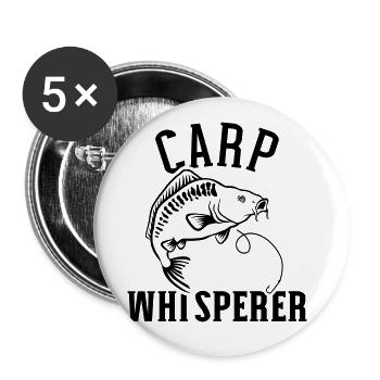 Karpfen - Buttons groß 56 mm (5er Pack) - Weiß - Vorne