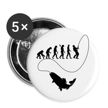Angeln - Buttons groß 56 mm (5er Pack) - Weiß - Vorne