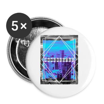 Manchester England UK City Skyline Home Love - Buttons large 2.2''/56 mm (5-pack) - white - Front
