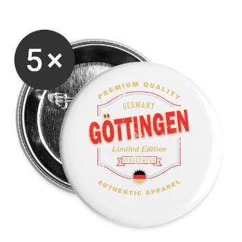 Göttingen Allemagne City Font Vintage Rétro - Lot de 5 grands badges (56 mm) - blanc - Devant