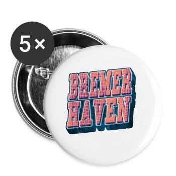Bremerhaven Germany City Font Vintage - Buttons large 2.2''/56 mm (5-pack) - white - Front