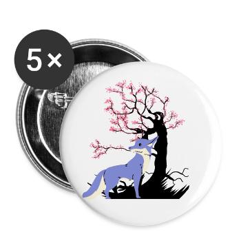 Fox Fantasy Forest Animal Fairy Tale Character Child - Buttons large 2.2''/56 mm (5-pack) - white - Front