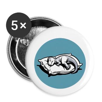 Sleepysaurus Official Sleep Outfit Chemise de nuit - Lot de 5 grands badges (56 mm) - blanc - Devant
