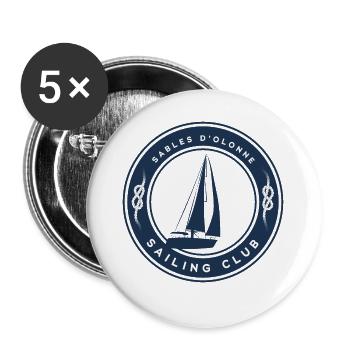 voilier SABLES D OLONNE - Lot de 5 grands badges (56 mm) - blanc - Devant