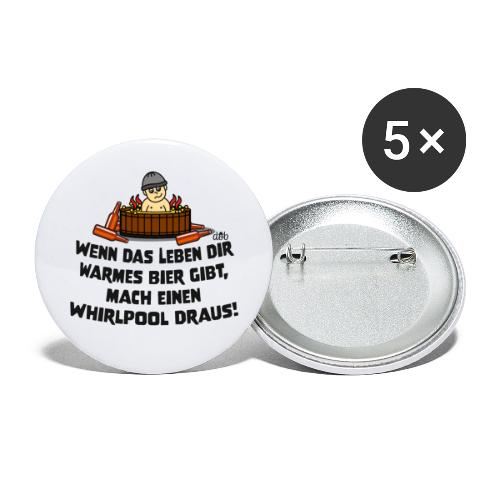 warmes Bier - Buttons groß 56 mm (5er Pack)