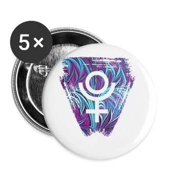 pluto e 74 - Buttons large 2.2''/56 mm (5-pack) - white - Front