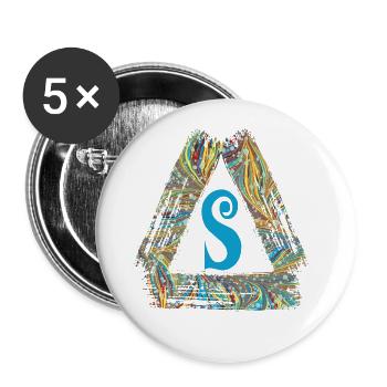 e 201 s - Buttons groß 56 mm (5er Pack) - Weiß - Vorne