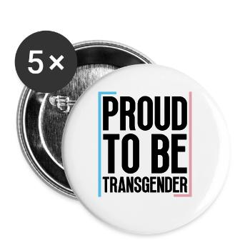 Trans Transgender Transsexual Pride - Buttons large 2.2''/56 mm (5-pack) - white - Front