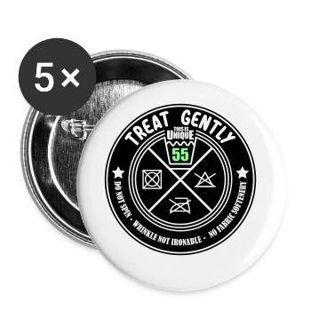 Gentle treatment Unique piece is 55 | Colors can be changed - Buttons large 2.2''/56 mm (5-pack) - white - Front