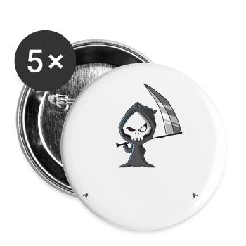 Du Bist Lustig Dich Hole Ich Zuletzt, Büro Humor - Buttons groß 56 mm (5er Pack) - Weiß - Vorne