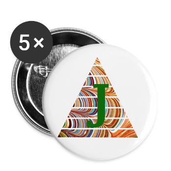 Dreieck E 56 J - Buttons large 2.2''/56 mm (5-pack) - white - Front