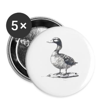 Duck Vintage - Buttons large 2.2''/56 mm (5-pack) - white - Front