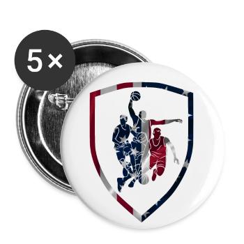 USA BASKETBALL BASKETBALL PLAYER BASKETBALL PLAYER - Buttons large 2.2''/56 mm (5-pack) - white - Front