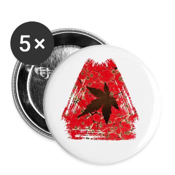 Autumn Leaf E 245 - Buttons large 2.2''/56 mm (5-pack) - white - Front